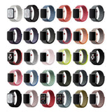 Maxbell For Apple Watch Strap Nylon Watch Strap Sports Loop  Black + White