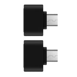 Max 2Pcs Micro USB 2.0 to Mini OTG Converter Hub Adapter for Laptop PC Android