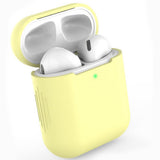 Maxbell Earphones Protective Cover for Airpods Wireless Earphone Case Light yellow
