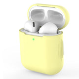 Maxbell Earphones Protective Cover for Airpods Wireless Earphone Case Light yellow