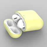 Maxbell Earphones Protective Cover for Airpods Wireless Earphone Case Light yellow