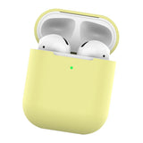 Maxbell Silicone Earphone Case Protective Skin Cover For Apple AirPod Light Yellow