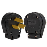 Maxbell NEMA 10-30P Grounding Locking Plug, 30A 250V AC, 3 Pin Male Self-wiring Plug