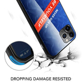 Max Luxury Glass NEVER GIVE UP BE YOURSELF Phone Case for iPhone 11 NEW! 5.8inch