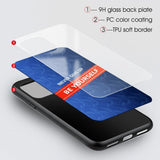 Maxbell Luxury Glass NEVER GIVE UP BE YOURSELF Phone Case for iPhone 11 6.1inch - Aladdin Shoppers