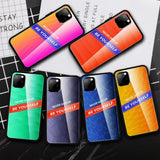 Maxbell Luxury Glass NEVER GIVE UP BE YOURSELF Phone Case for iPhone 11 6.1inch - Aladdin Shoppers