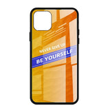 Maxbell Luxury Glass NEVER GIVE UP BE YOURSELF Phone Case for iPhone 11 5.8inch - Aladdin Shoppers