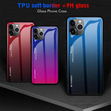 Maxbell Gradient glass cover case for iPhone 11 Purple 6.5 inch for iPhone11 Pro MAX - Aladdin Shoppers