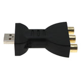 Max USB Male To 3 RCA Female Audio Video Adapter AV Converter Cable Cord HDTV TV