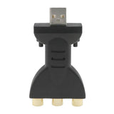 Max USB Male To 3 RCA Female Audio Video Adapter AV Converter Cable Cord HDTV TV