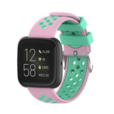 Maxbell Silicone Wristband For  Versa2 Smart Watch Replacement Pink+Green