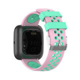 Maxbell Silicone Wristband For  Versa2 Smart Watch Replacement Pink+Green