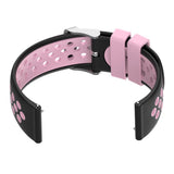 Maxbell Silicone Wristband For Fitbit Versa2 Smart Watch Replacement Black+Pink