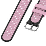Maxbell Silicone Wristband For Fitbit Versa2 Smart Watch Replacement Black+Pink
