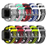 Maxbell Silicone Wristband For Fitbit Versa2 Smart Watch Replacement Black+Red