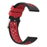 Maxbell Silicone Wristband For Fitbit Versa2 Smart Watch Replacement Black+Red
