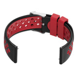 Maxbell Silicone Wristband For Fitbit Versa2 Smart Watch Replacement Black+Red