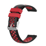 Maxbell Silicone Wristband For Fitbit Versa2 Smart Watch Replacement Black+Red