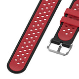 Maxbell Silicone Wristband For Fitbit Versa2 Smart Watch Replacement Black+Red
