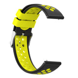 Maxbell Silicone Wristband For Fitbit Versa2 Smart Watch Replacement Black+Yellow