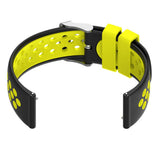Maxbell Silicone Wristband For Fitbit Versa2 Smart Watch Replacement Black+Yellow