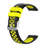 Maxbell Silicone Wristband For Fitbit Versa2 Smart Watch Replacement Black+Yellow