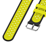 Maxbell Silicone Wristband For Fitbit Versa2 Smart Watch Replacement Black+Yellow