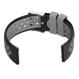 Maxbell Silicone Wristband For Fitbit Versa2 Smart Watch Replacement Black+Gray