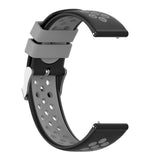 Maxbell Silicone Wristband For Fitbit Versa2 Smart Watch Replacement Black+Gray