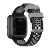Maxbell Silicone Wristband For Fitbit Versa2 Smart Watch Replacement Black+Gray