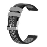 Maxbell Silicone Wristband For Fitbit Versa2 Smart Watch Replacement Black+Gray