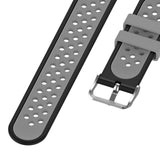 Maxbell Silicone Wristband For Fitbit Versa2 Smart Watch Replacement Black+Gray