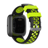 Maxbell Silicone Wristband For Fitbit Versa2 Smart Watch Replacement Black+Lime