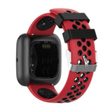 Maxbell Silicone Wristband For Fitbit Versa2 Smart Watch Replacement Red+Black1