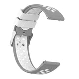 Maxbell Silicone Wristband For Fitbit Versa2 Smart Watch Replacement White+Gray