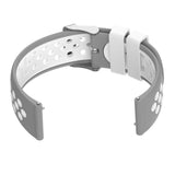 Maxbell Silicone Wristband For Fitbit Versa2 Smart Watch Replacement White+Gray