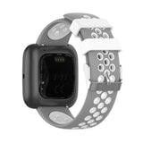 Maxbell Silicone Wristband For Fitbit Versa2 Smart Watch Replacement White+Gray