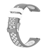 Maxbell Silicone Wristband For Fitbit Versa2 Smart Watch Replacement White+Gray