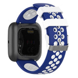 Maxbell Silicone Wristband For Fitbit Versa2 Smart Watch Replacement White+Blue