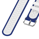 Maxbell Silicone Wristband For Fitbit Versa2 Smart Watch Replacement White+Blue