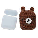 Maxbell Winter knit Cute cartoon Silicone Earphone Case For AirPods cover brown