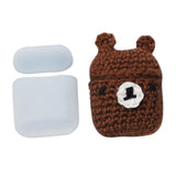 Maxbell Winter knit Cute cartoon Silicone Earphone Case For AirPods cover brown