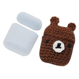 Maxbell Winter knit Cute cartoon Silicone Earphone Case For AirPods cover brown