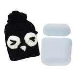 Maxbell Winter knit Cute cartoon Silicone Earphone Case For AirPods cover balck