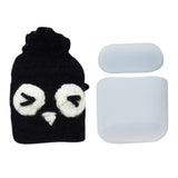 Maxbell Winter knit Cute cartoon Silicone Earphone Case For AirPods cover balck