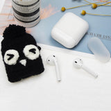 Maxbell Winter knit Cute cartoon Silicone Earphone Case For AirPods cover balck
