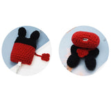 Maxbell Winter knit Cute cartoon Silicone Earphone Case For AirPods cover black+red