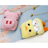 Maxbell Winter knit Cute cartoon Silicone Earphone Case For AirPods cover pink