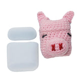 Maxbell Winter knit Cute cartoon Silicone Earphone Case For AirPods cover pink
