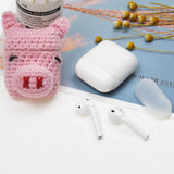 Maxbell Winter knit Cute cartoon Silicone Earphone Case For AirPods cover pink